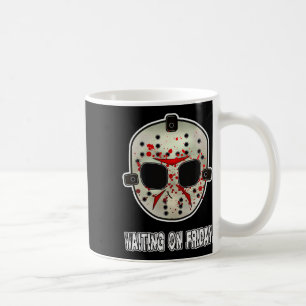 Funny Halloween Hockey Maske Gewartet Freitag Kaffeetasse