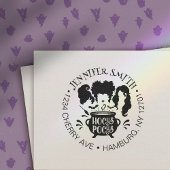 Funny Halloween Hocus Pocus Sisters Rücksendeadres Gummistempel