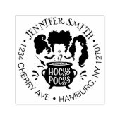 Funny Halloween Hocus Pocus Sisters Rücksendeadres Permastempel (Design)