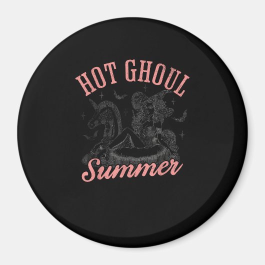 Funny Halloween Hot Ghoul Summer Summerween Magnet (Vorne)