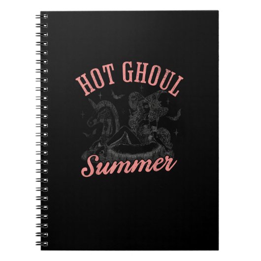 Funny Halloween Hot Ghoul Summer Summerween Notizblock (Vorderseite)