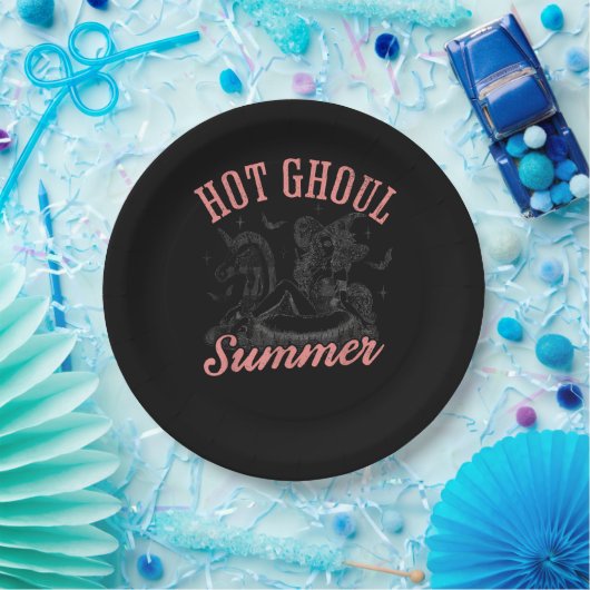 Funny Halloween Hot Ghoul Summer Summerween Pappteller (Party)