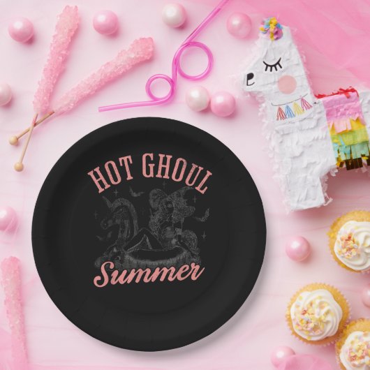 Funny Halloween Hot Ghoul Summer Summerween Pappteller (Party)