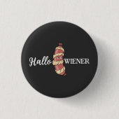 Funny Halloween Hotdog Mummy Hallowiener Puff Button (Vorderseite)