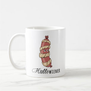 Funny Halloween Hotdog Mummy Hallowiener Puff Kaffeetasse