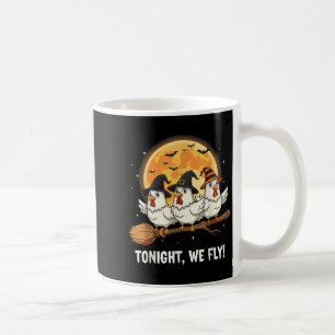 Funny Halloween Hühnerhexen Broomstick Soky He Kaffeetasse