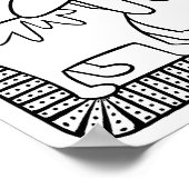 Funny Halloween Hund lächelt Farbseite Poster (Ecke)