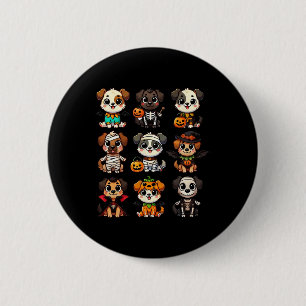Funny Halloween Hunde Ghost Pumpkin Spooky Saison Button