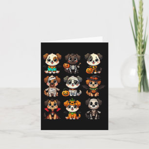 Funny Halloween Hunde Ghost Pumpkin Spooky Saison Karte