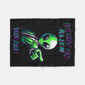 Funny Halloween I'm Not An Alien, You Are Fleecedecke (Vorderseite (Horizontal))