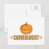 Funny Halloween Jack-O-Lantern Lover Postkarte (Vorne/Hinten)