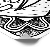 Funny Halloween Japanische Lampenfarbseite Poster (Ecke)