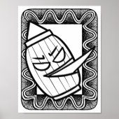 Funny Halloween Japanische Lampenfarbseite Poster (Vorne)