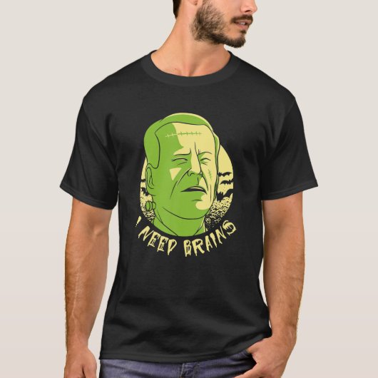Funny Halloween Joe Biden Zombie I Need Brains Cos T-Shirt (Vorderseite)