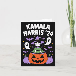 Funny Halloween Kamala Harris Pumpkin 2024 Karte