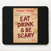 Funny Halloween Karo essen trinken und Beängstigen Mousepad (Vorne)