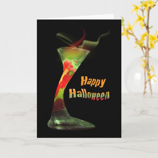 Funny Halloween Karte (Gelbe Blume)