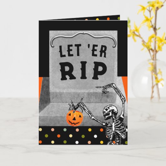 Funny Halloween Karte (Gelbe Blume)