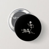 Funny Halloween Keeshond and Skeleton Button (Vorne & Hinten)
