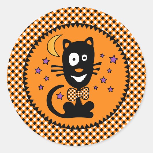 Funny Halloween Kitty Sticker (Vorderseite)