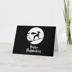 Funny Halloween Kostüm Hexe WHIPPET Dog Lover Gi Feiertagskarte