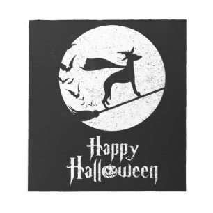 Funny Halloween Kostüm Hexe WHIPPET Dog Lover Gi Notizblock