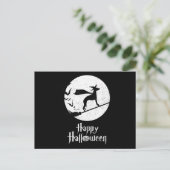 Funny Halloween Kostüm Hexe WHIPPET Hund Lover Postkarte (Stehend Vorderseite)