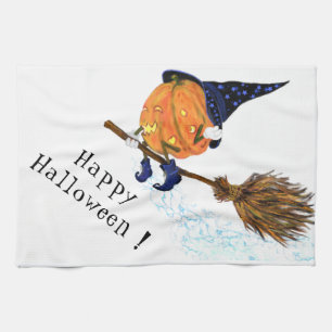 Funny Halloween Küchentuch Hexenkürbis