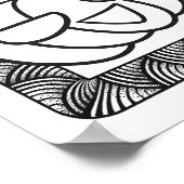 Funny Halloween Lächeln Pumpkin Coloring Page Poster (Ecke)