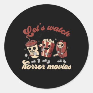 Funny Halloween Lasse Horror-Filme und Chill Runder Aufkleber