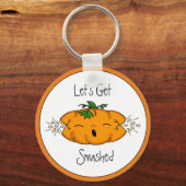 Funny Halloween | Lasst uns zusammenstoßen | Kürbi Schlüsselanhänger (Vorderseite)