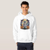 Funny Halloween Lizard Skeleton mit Bier Hoodie (Vorne ganz)