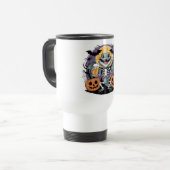 Funny Halloween Lizard Skeleton mit Bier Reisebecher (Vorderseite Links)