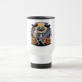 Funny Halloween Lizard Skeleton mit Bier Reisebecher (Mittel)