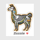 Funny Halloween Llama Skeleton Graphic - Aufkleber (Blatt)