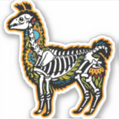 Funny Halloween Llama Skeleton Graphic - Aufkleber (Vorderseite)