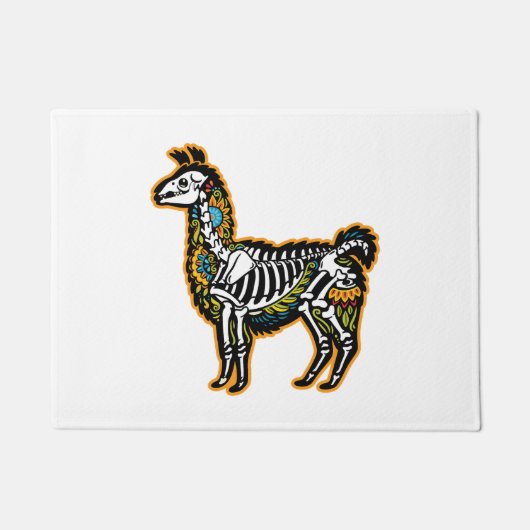 Funny Halloween Llama Skeleton Graphic - Fußmatte (Vorderseite)