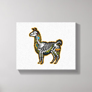 Funny Halloween Llama Skeleton Graphic - Leinwanddruck