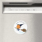 Funny Halloween Magtnet Hexenkürbis Flying Magnet (In Situ (Geschirrspüler))