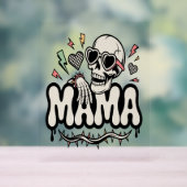 Funny Halloween Mama Cool Skull Acrylschild (Neutral)