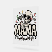Funny Halloween Mama Cool Skull Acrylschild (Winkel)