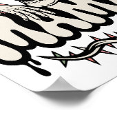 Funny Halloween Mama Cool Skull Poster (Ecke)