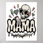 Funny Halloween Mama Cool Skull Poster (Vorne)