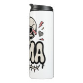 Funny Halloween Mama Cool Skull Thermosbecher (Nach rechts gedreht)