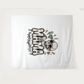 Funny Halloween Mama Cool Skull Wandteppich (Vorderseite (Horizontal))