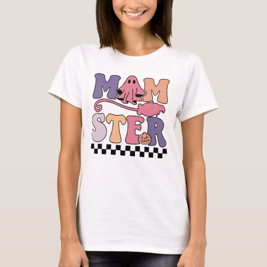 Funny Halloween Mamster Ghost T - Shirt (Vorderseite)