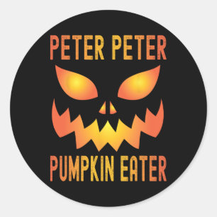 Funny Halloween Matching Costume Peter Pumpkin Eat Runder Aufkleber