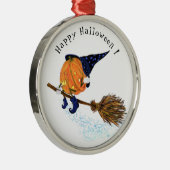Funny Halloween Metal Ornament Hexenkürbis Aus Metall (Rechts)