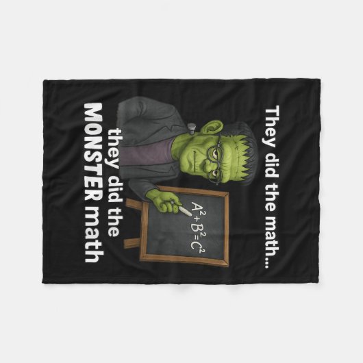 Funny Halloween Monster Math Pun, Lehrer Spaß Fleecedecke (Vorderseite (Horizontal))