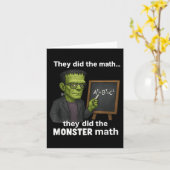 Funny Halloween Monster Math Pun, Lehrer Spaß Karte (Gelbe Blume)